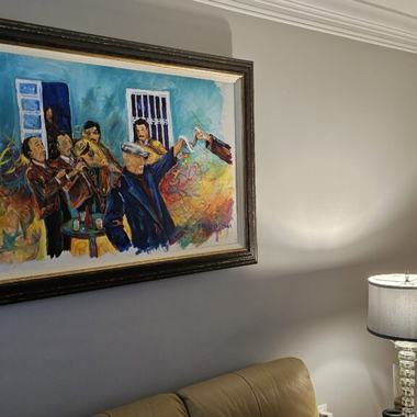 A Frenchy painting in a collector's home