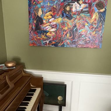 A Frenchy painting in a collector's home