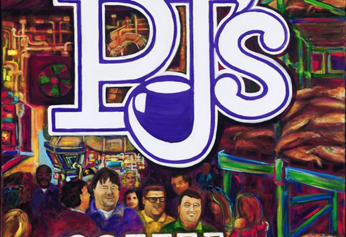 Frenchy artwork for PJ's Coffee